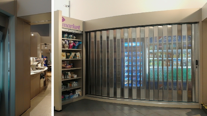 Curved security shutters FoldingPACK&reg;: closure for Viterbo Hospital