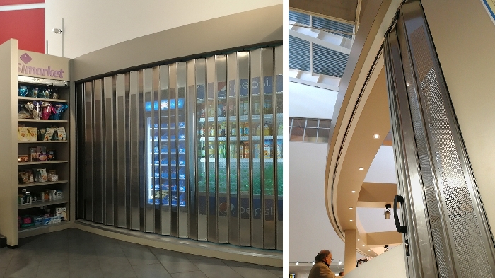 Curved security shutters FoldingPACK&reg;: closure for Viterbo Hospital