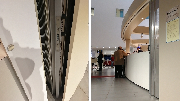 Curved security shutters FoldingPACK&reg;: closure for Viterbo Hospital