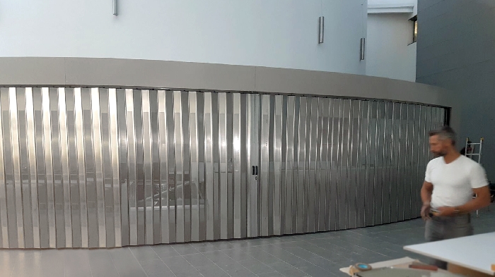 Curved security shutters FoldingPACK&reg;: closure for Viterbo Hospital